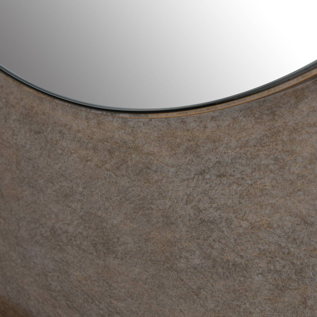 Concentric Aged Gold Circles Iron Wall Mirror